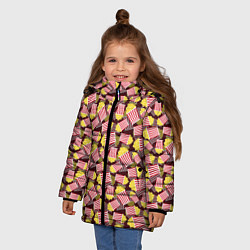 Куртка зимняя для девочки Попкорн Popcorn, цвет: 3D-черный — фото 2