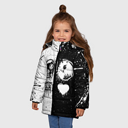 Куртка зимняя для девочки BLACK AND WHITE BENDY AND THE INK MACHINE, цвет: 3D-черный — фото 2
