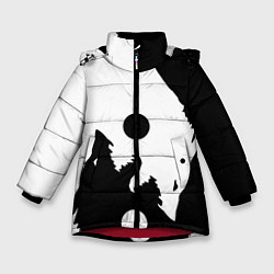Куртка зимняя для девочки Волки Инь и Янь Добро и Зло, цвет: 3D-красный