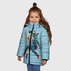 Куртка зимняя для девочки Рэйз и Вайпер, цвет: 3D-красный — фото 2