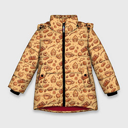 Куртка зимняя для девочки Cofie & Chocolate, цвет: 3D-красный