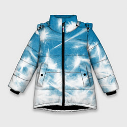Зимняя куртка для девочки Коллекция Зимняя сказка Снег Абстракция S-4