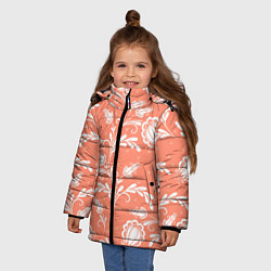 Куртка зимняя для девочки Красочный ЦвеТочный Узор, цвет: 3D-красный — фото 2