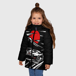 Куртка зимняя для девочки TOYOTA SUPRA Под Луной, цвет: 3D-светло-серый — фото 2