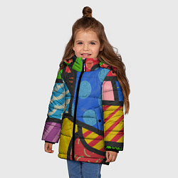 Куртка зимняя для девочки В стиле ромеро бритто, цвет: 3D-красный — фото 2