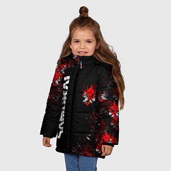 Куртка зимняя для девочки КИБЕРПАНК 2077 SAMURAI CYBERPUNK 2077, цвет: 3D-светло-серый — фото 2