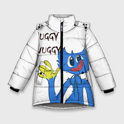 Куртка зимняя для девочки Huggy Wuggy - Poppy Playtime Хагги Вагги, цвет: 3D-светло-серый