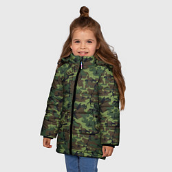 Куртка зимняя для девочки Камуфляж Нато Вудленд woodland, цвет: 3D-светло-серый — фото 2