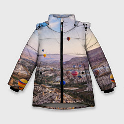 Куртка зимняя для девочки Воздушные Шары!, цвет: 3D-светло-серый