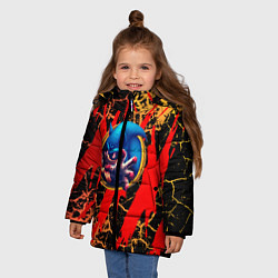 Куртка зимняя для девочки Sonic Exe Бомба игра, цвет: 3D-светло-серый — фото 2