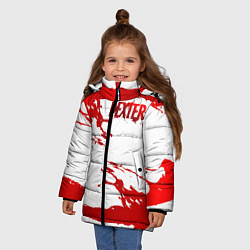 Куртка зимняя для девочки Декстер Новая Кровь сериал, цвет: 3D-светло-серый — фото 2