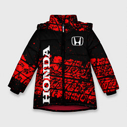 Зимняя куртка для девочки Honda Следы от шин