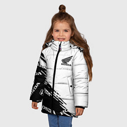 Куртка зимняя для девочки Honda sport pattern, цвет: 3D-черный — фото 2