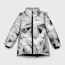Куртка зимняя для девочки БЕЛЫЙ АРХИТЕКТОР, цвет: 3D-черный