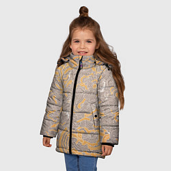 Куртка зимняя для девочки Небесная механика, цвет: 3D-черный — фото 2