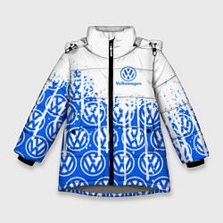 Куртка зимняя для девочки Volkswagen vw фольксваген, цвет: 3D-светло-серый