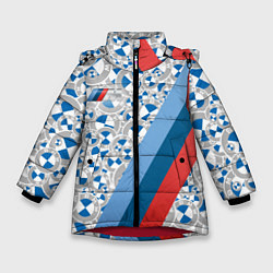 Куртка зимняя для девочки BMW LOGO 2020 PATTERN M SPORT, цвет: 3D-красный