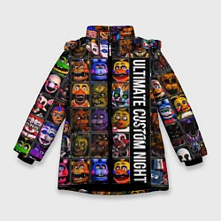 Куртка зимняя для девочки Ultimate Custom Night FNAF, цвет: 3D-черный