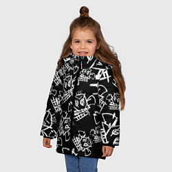 Куртка зимняя для девочки JINX PATTERN ДЖИНКС, цвет: 3D-черный — фото 2