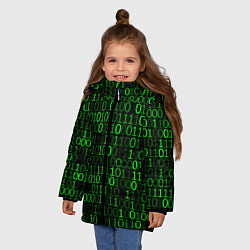 Куртка зимняя для девочки Бинарный Код Binary Code, цвет: 3D-черный — фото 2