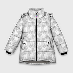 Куртка зимняя для девочки Зубной Врач Дантист, цвет: 3D-светло-серый