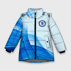 Куртка зимняя для девочки Chelsea FC челси фк, цвет: 3D-светло-серый