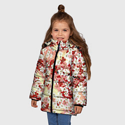 Куртка зимняя для девочки Цветущая весна, цвет: 3D-черный — фото 2