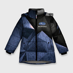 Куртка зимняя для девочки Subaru субару спорт, цвет: 3D-светло-серый