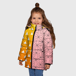 Куртка зимняя для девочки ЗЕНИТЦУ НЕЗУКО КЛИНОК РАССЕКАЮЩИЙ ДЕМОНОВ, цвет: 3D-черный — фото 2