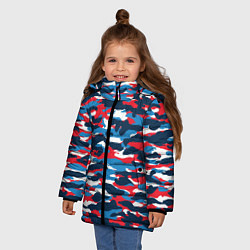 Куртка зимняя для девочки Камуфляж Цветной, цвет: 3D-красный — фото 2