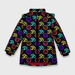 Куртка зимняя для девочки Мантра - ОМ, цвет: 3D-красный