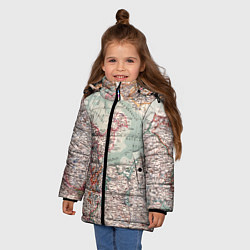 Куртка зимняя для девочки КАРТА МАЛЕНЬКОГО МИРА, цвет: 3D-светло-серый — фото 2