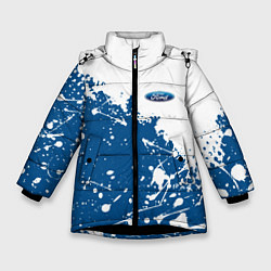 Куртка зимняя для девочки Ford форд, цвет: 3D-черный
