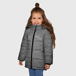 Куртка зимняя для девочки ЯГУАР, цвет: 3D-черный — фото 2