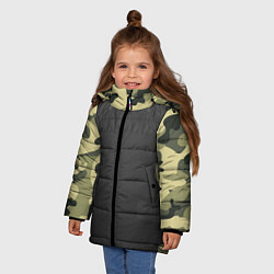 Куртка зимняя для девочки Бронижелет, цвет: 3D-светло-серый — фото 2