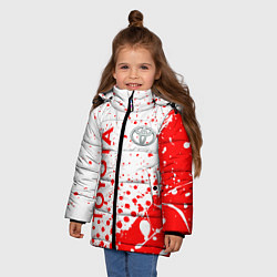 Куртка зимняя для девочки Toyota брызги, цвет: 3D-красный — фото 2