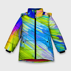 Куртка зимняя для девочки Color vanguard pattern Raster, цвет: 3D-красный
