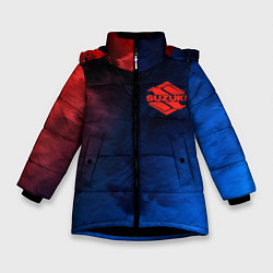 Куртка зимняя для девочки SUZUKI - Пламя, цвет: 3D-черный