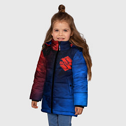 Куртка зимняя для девочки SUZUKI - Пламя, цвет: 3D-черный — фото 2