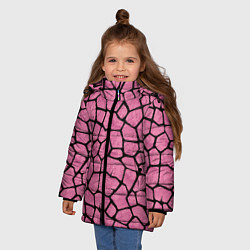 Куртка зимняя для девочки Шерсть розового жирафа, цвет: 3D-светло-серый — фото 2