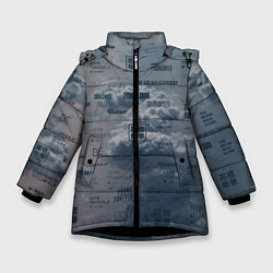 Куртка зимняя для девочки BTS Дискография, цвет: 3D-черный