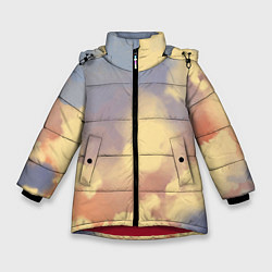 Зимняя куртка для девочки Облачное небо на закате