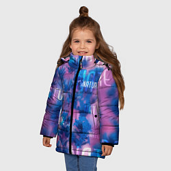 Куртка зимняя для девочки Nature - надписи, цвет: 3D-черный — фото 2