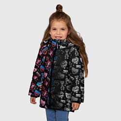 Куртка зимняя для девочки Хагги и Друзья, цвет: 3D-черный — фото 2