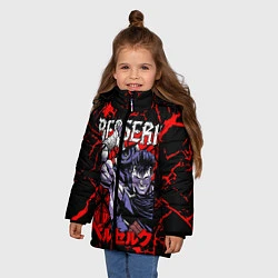 Куртка зимняя для девочки БЕРСЕРК BERSERK GUTS, цвет: 3D-красный — фото 2