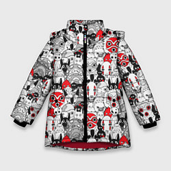Куртка зимняя для девочки Studio Ghibli Stars, цвет: 3D-красный
