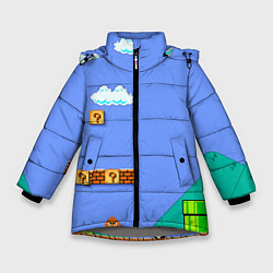 Куртка зимняя для девочки Марио дизайн, цвет: 3D-светло-серый
