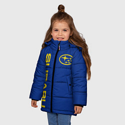 Куртка зимняя для девочки SUBARU-СУБАРУ Классические цвета, цвет: 3D-черный — фото 2