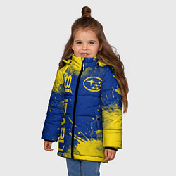 Куртка зимняя для девочки SUBARU - СУБАРУ БРЫЗКИ КЛАССИЧЕСКИЕ, цвет: 3D-черный — фото 2