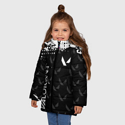 Куртка зимняя для девочки Valorant ВАЛОРАНТ паттерн, цвет: 3D-светло-серый — фото 2
